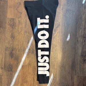 Nike Black Leggings with White